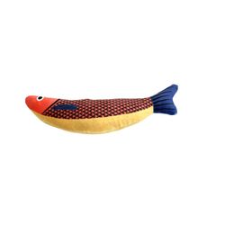 anywags pet toys orange yellow squeaky sea fish kicker shape