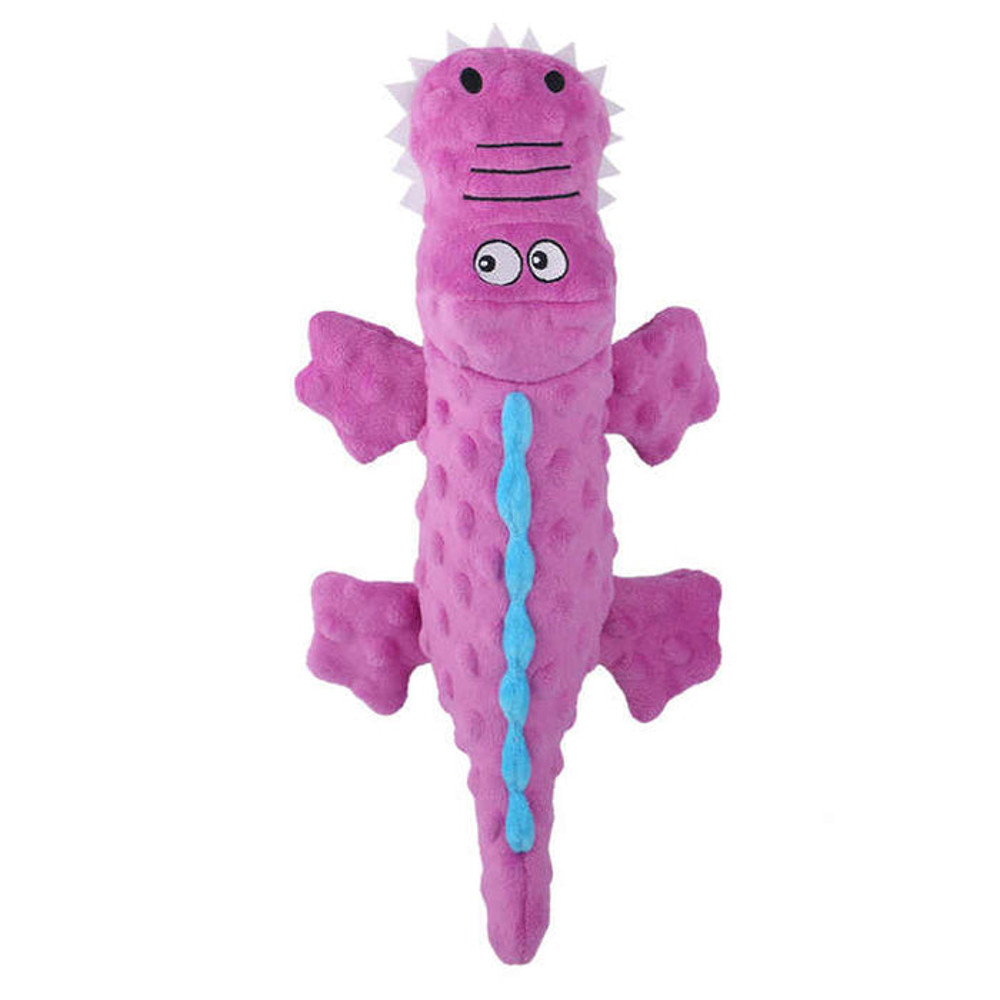 Anywags Pet Toys Plush Crocodile Squeaky Teething Chews 4