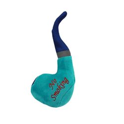 anywags pet toys blue green plush pipe horn squeaky