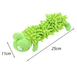 anywags pet toys green plush squeaky frog soft play gear