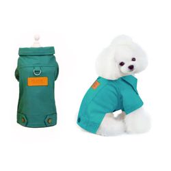 anywags pet clothes green denim coat jacket costume