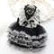 Anywags Pet Clothes Pink And Black Princess Dress With Tassel Skirt 4