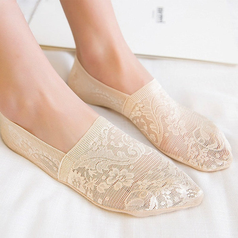 Anysox 5 Pairs Size 59 Fashion Socks Lace Flower Ankle Socks 3