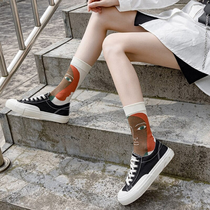 Anysox 5 Pairs Red Size 59 Fashion Knitted Socks 2