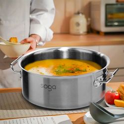 soga stock pot 23l top grade thick stainless steel stockpot 18/10