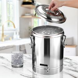 soga 22l stainless steel insulated stock pot dispenser hot & cold beverage container with tap