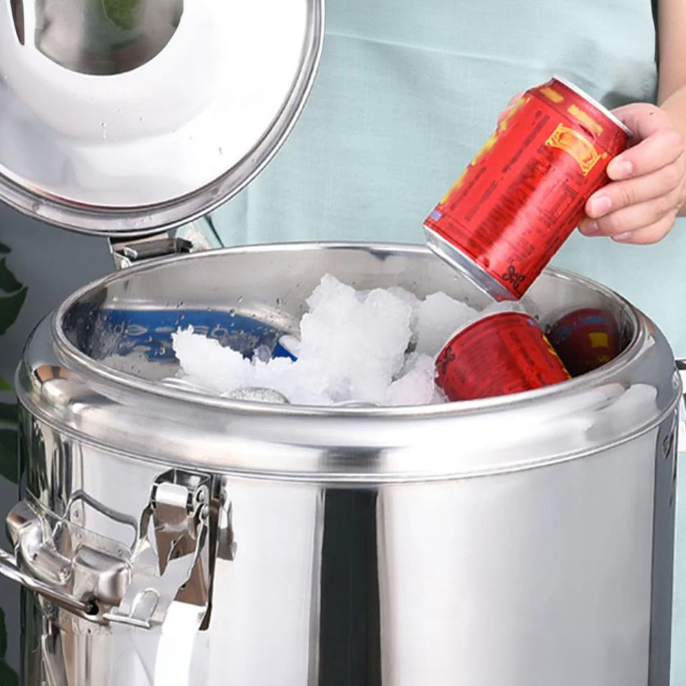 SOGA 30L Stainless Steel Insulated Stock Pot Hot Cold Beverage Container 4