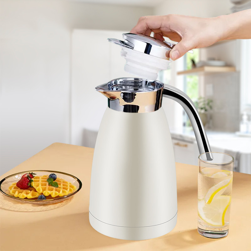 SOGA 12L Stainless Steel Insulated Vacuum Flask Coffee Water Jug Thermal White 4