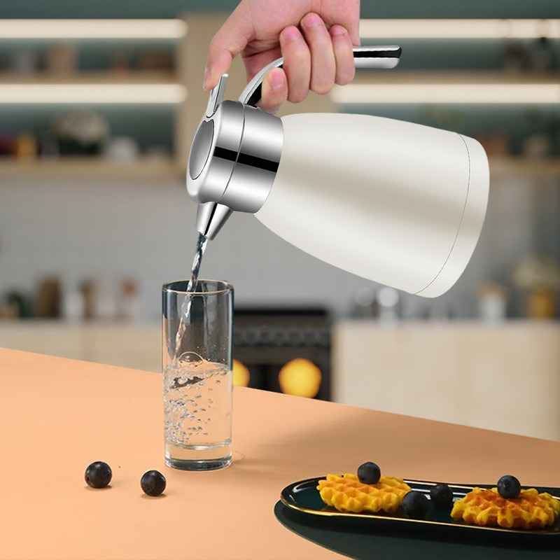 SOGA 12L Stainless Steel Insulated Vacuum Flask Coffee Water Jug Thermal White 5