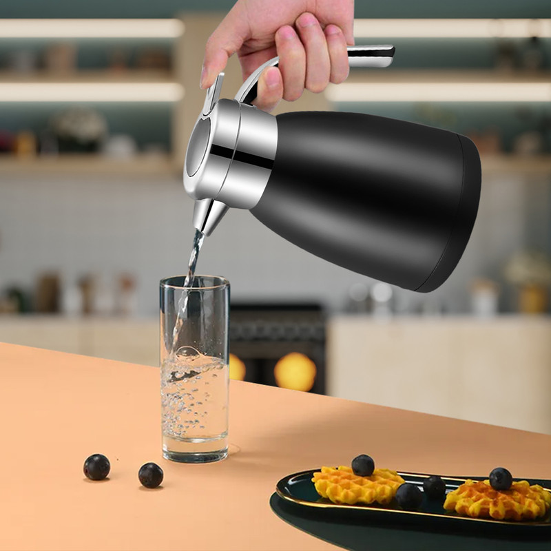 SOGA 22L Stainless Steel Insulated Vacuum Flask Coffee Water Jug Thermal Black 5