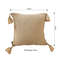 SOGA 50CM Light Brown Pillow With Tassel Accents Rizzy Transitional Cover Throw Pillow 3