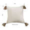 SOGA 50cm Beige Pillow Textured Throw Cover Luxurious Rib Knit Ribbed Cotton Throw Pillow 4