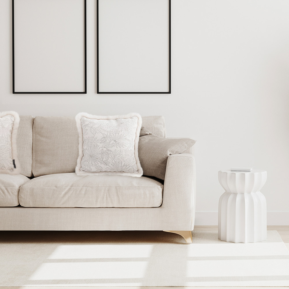 SOGA 45cm Pillow Cover French Jacquard Woven France Peony Floral Made Throw Pillow 3