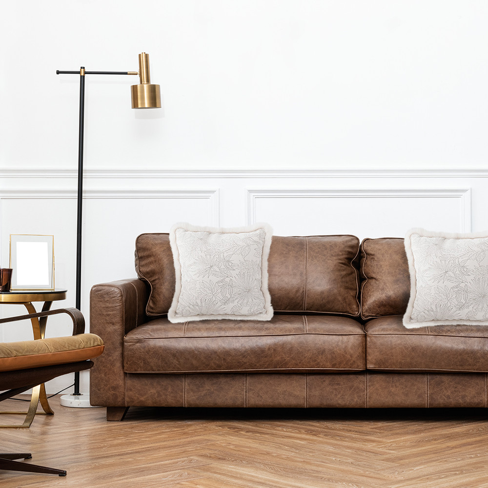 SOGA 45cm Pillow Cover French Jacquard Woven France Peony Floral Made Throw Pillow 4