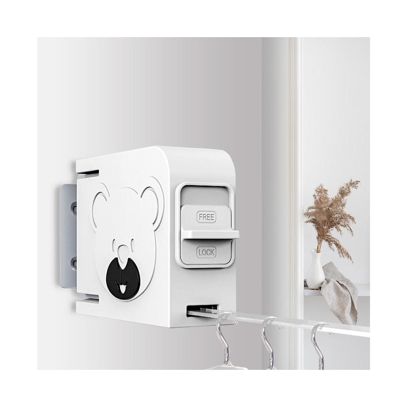 SOGA 160mm WallMounted Clothes Line Dry Rack Foldable Hanger White 3