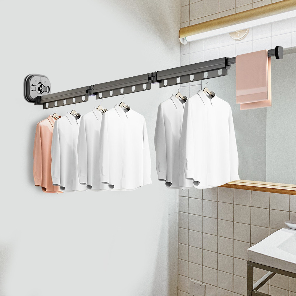 SOGA 1275cm WallMounted Clothing Dry Foldable Rack 2