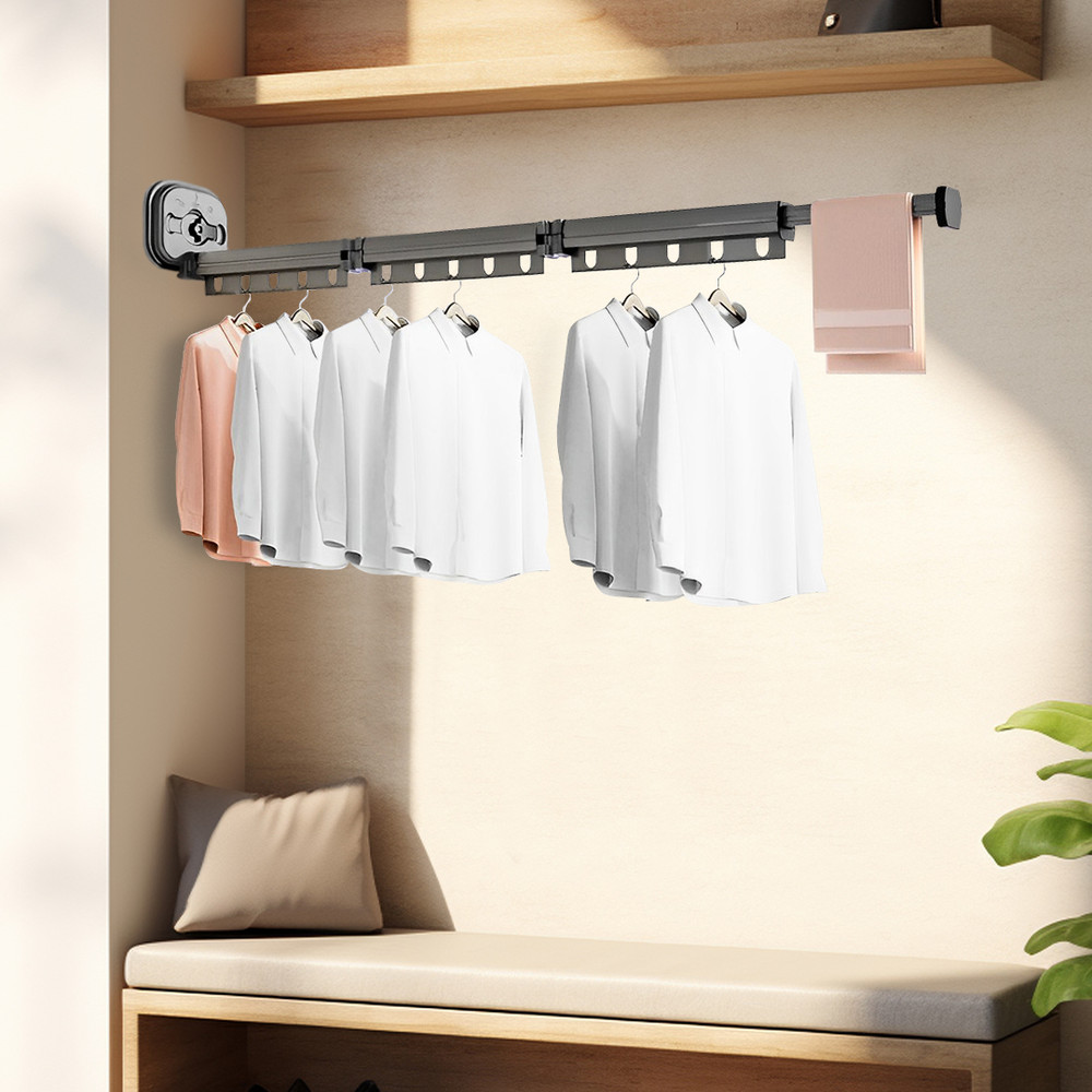 SOGA 1275cm WallMounted Clothing Dry Foldable Rack 3
