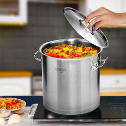 soga stainless steel 17l stockpot