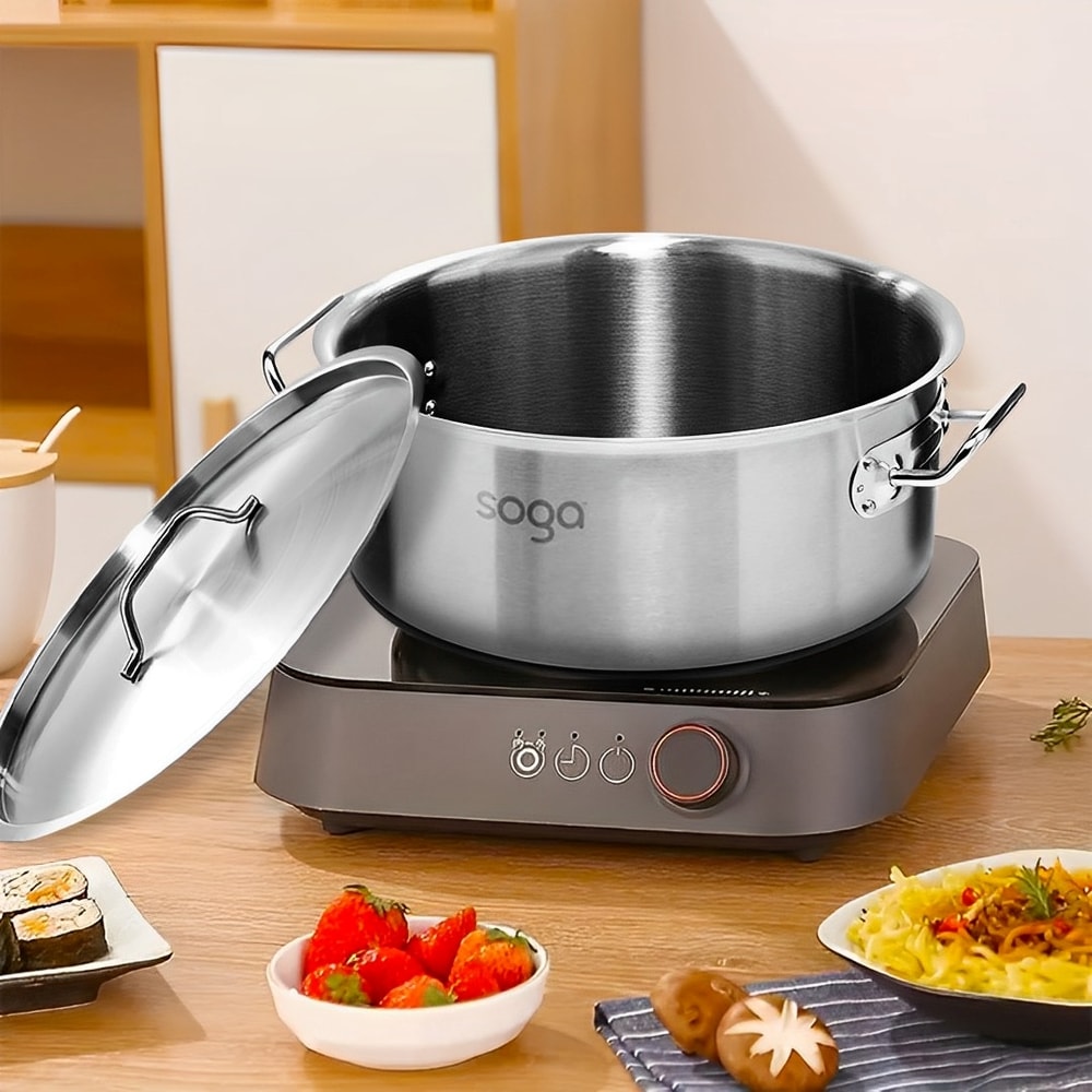 SOGA Stainless Steel 32L Stockpot 1
