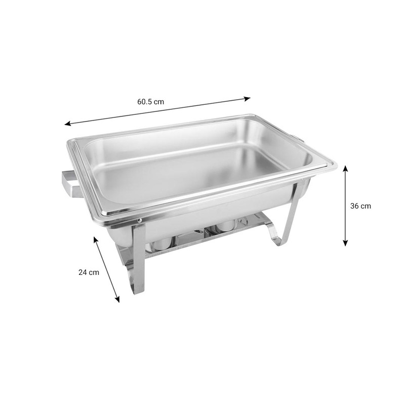 SOGA 9L Stainless Steel Chafing Food Warmer Catering Dish Full Size 3