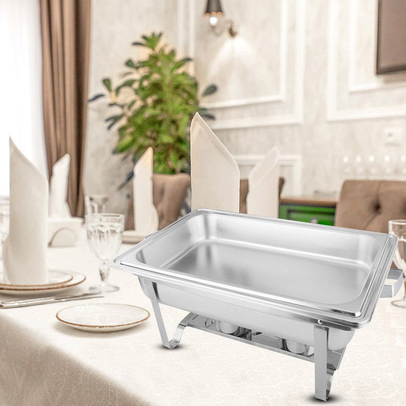 SOGA 9L Stainless Steel Chafing Food Warmer Catering Dish Full Size 6