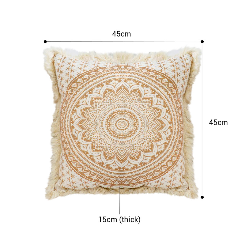 SOGA 50cm Pillow Cover Moon Decor Cotton Decorative Throw Pillow 1