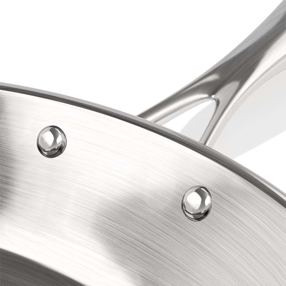 SOGA 36cm Stainless Steel Fry Pan Induction Cooking Pan With Handle 6
