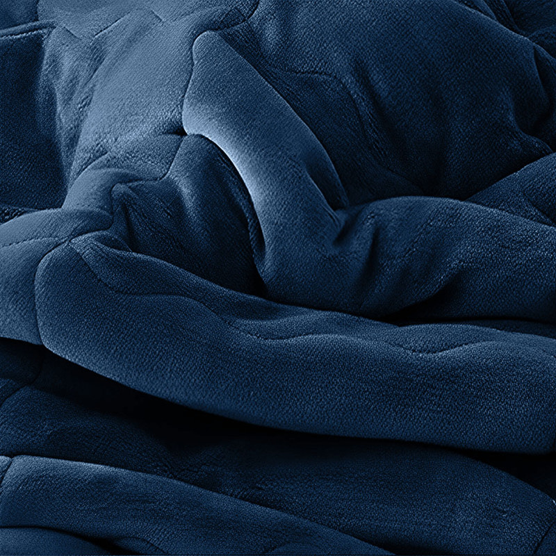 SOGA Navy Blue Throw Blanket Warm Cozy Double Sided Thick Flannel Coverlet Fleece Bed Sofa Comforte