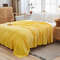 SOGA Yellow Throw Blanket Warm Cozy Striped Pattern Thin Flannel Coverlet Fleece 1