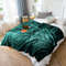SOGA Dark GreenThrow Blanket Warm Cozy Striped Pattern Thin Bed Sofa Comforter 3