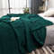 SOGA Dark GreenThrow Blanket Warm Cozy Striped Pattern Thin Bed Sofa Comforter 4