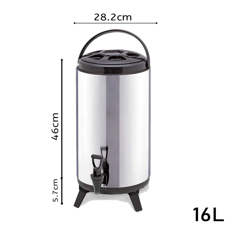 SOGA 2X 16L Portable Insulated ColdHeat Coffee Tea Beer Barrel Brew Pot With Dispenser 5