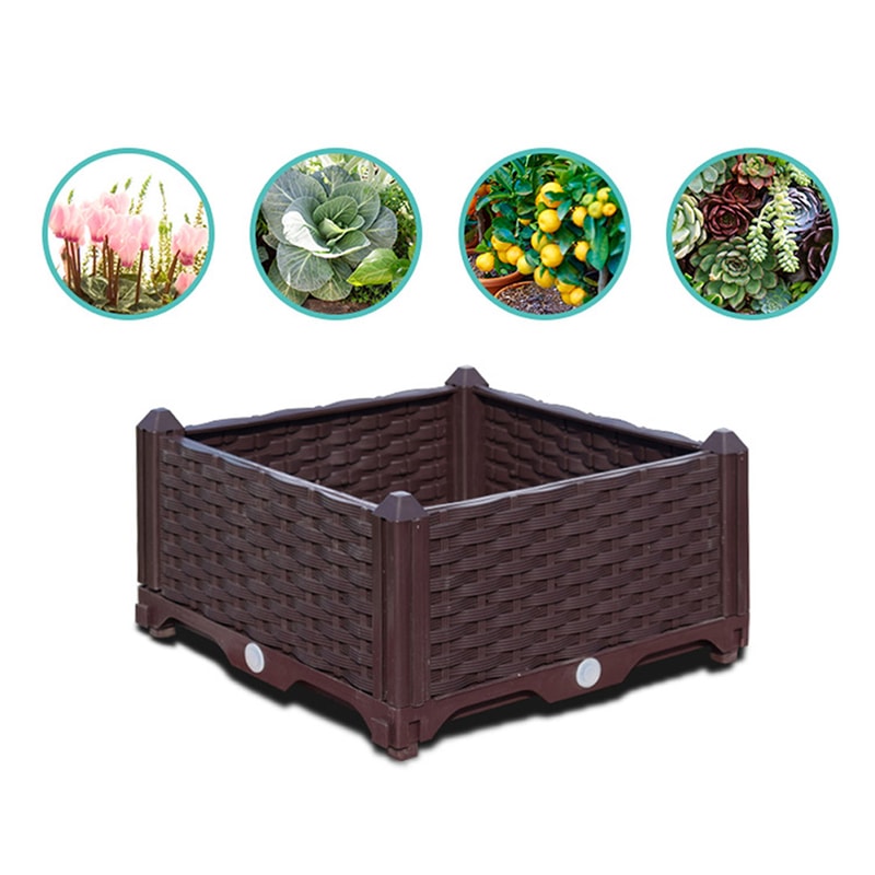 SOGA 2X 160cm Raised Planter Box Vegetable Herb Flower Outdoor Plastic Plants Garden Bed With Legs 3
