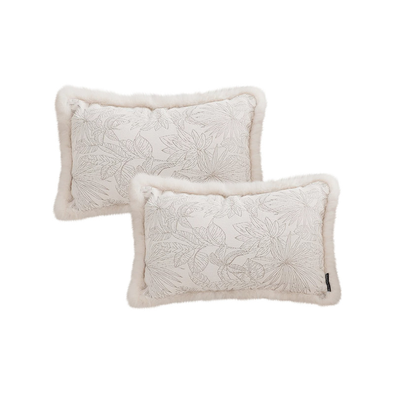SOGA 2X 30cm Romantic French Mosley Jacquard Pillow 0