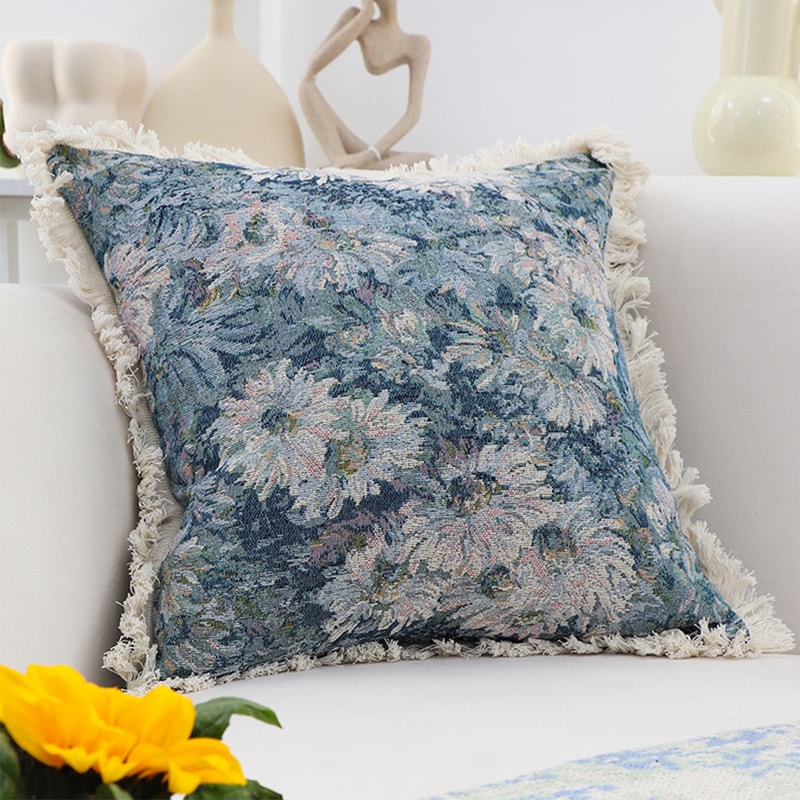 SOGA 2X 50cm Oil Painting Shabby Chic Style Handmade Full Floral Needlepoint Throw Pillow 3