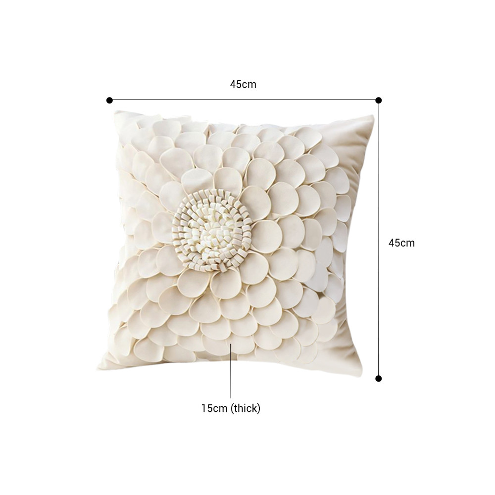 SOGA 2X 45cm Pillow Sunflower Cover 100 Cotton Covers Linen Case Cushion Throw Pillow 1