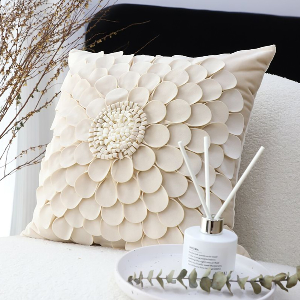 SOGA 2X 45cm Pillow Sunflower Cover 100 Cotton Covers Linen Case Cushion Throw Pillow 2