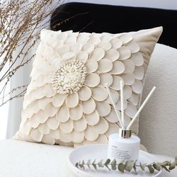 soga 2x 45cm pillow sunflower cover 100% cotton covers linen case cushion throw pillow