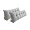 SOGA 2X 120cm Silver Triangular Wedge Bed Pillow Headboard Backrest Bedside Tatami Cushion Home Dec