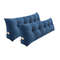 SOGA 2X 120cm Blue Triangular Wedge Bed Pillow Headboard Backrest Bedside Tatami Cushion Home Decor