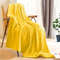SOGA 2X Yellow Throw Blanket Warm Cozy Striped Pattern Thin Flannel Coverlet Fleece Bed Sofa Comfor