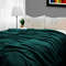 SOGA 2X Dark GreenThrow Blanket Warm Cozy Striped Pattern Thin Flannel Coverlet Fleece Bed Sofa Com