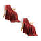 SOGA 2X Burgundy Throw Blanket Warm Cozy Striped Pattern Thin Flannel Coverlet Fleece Bed Sofa Comf