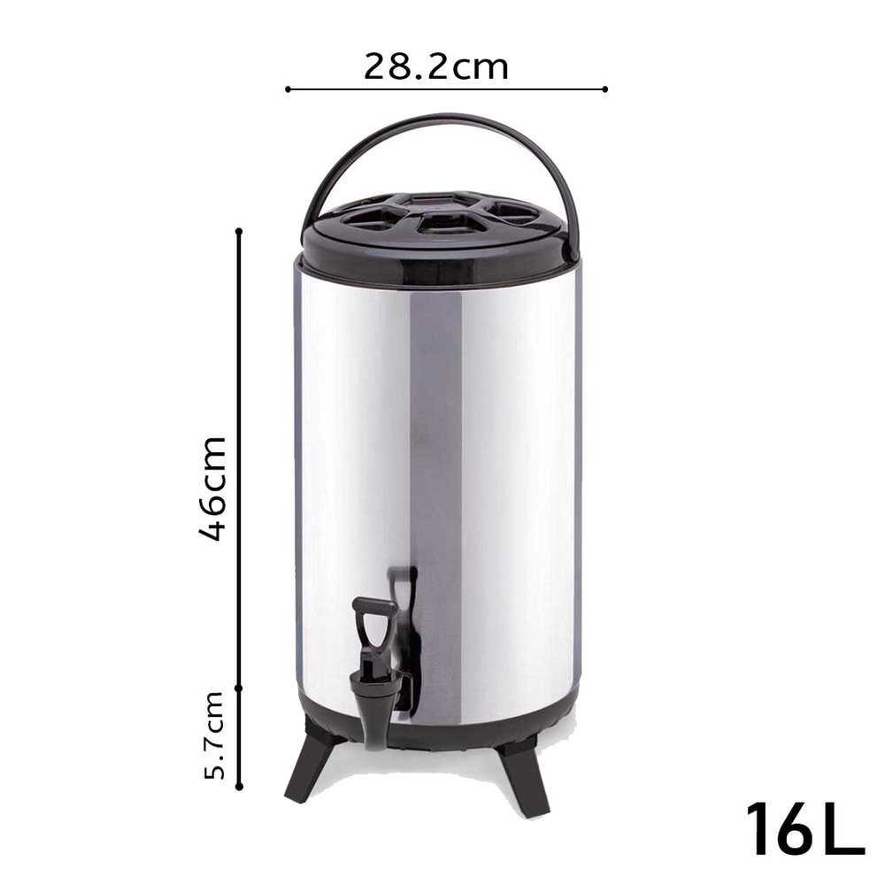 SOGA 4X 16L Portable Insulated ColdHeat Coffee Tea Beer Barrel Brew Pot With Dispenser 3
