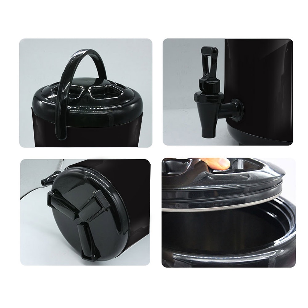 SOGA 4X 12L Stainless Steel Insulated Milk Tea Barrel Hot And Cold Beverage Dispenser Container Wit