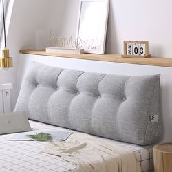 soga 4x 120cm silver triangular wedge bed pillow headboard backrest bedside tatami cushion home decor