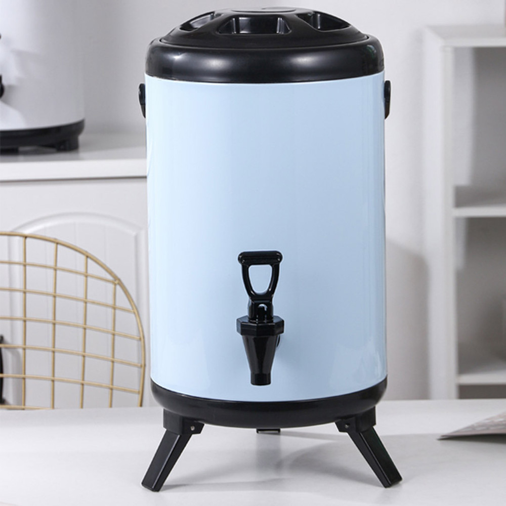 SOGA 8X 12L Stainless Steel Insulated Milk Tea Barrel Hot And Cold Beverage Dispenser Container Wit
