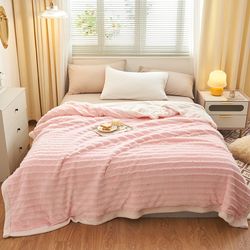 soga 2x throw blanket pink