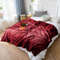 SOGA 2X Burgundy Throw Blanket Warm Cozy Striped Pattern Thin Flannel Coverlet Fleece Bed Sofa Comf