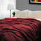 SOGA 2X Burgundy Throw Blanket Warm Cozy Striped Pattern Thin Flannel Coverlet Fleece Bed Sofa Comf